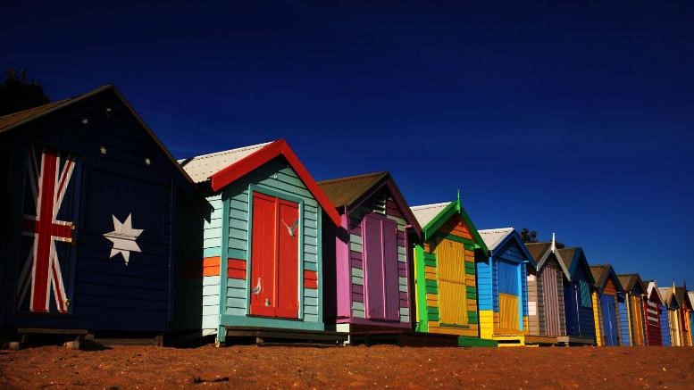 Brighton Bathing Boxes, Beach front, Beach houses. Melbourne beach